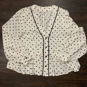 Topshop Spotted Blouse